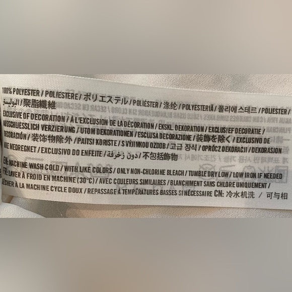 Abercrombie and Fitch Women’s Small 100%‎ Poly Cream Boho Decorative Strap Tank - Picture 9 of 12